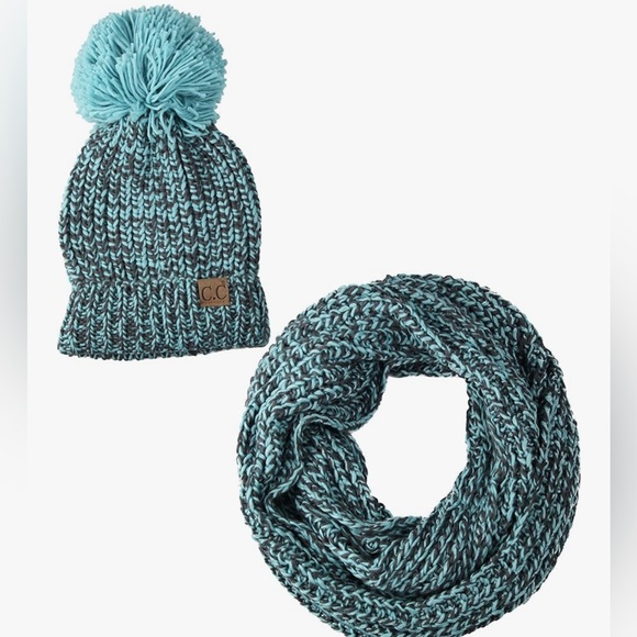 BNWT C.C Teal and Gray Knit Hat and Scarf Set
Great price - Picture 2 of 5